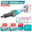 TOTAL 20V Brushless Cordless Die Grinder – 30,000 RPM with 2×4.0Ah Batteries (TDGLI20012)