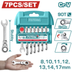 طقم شق رنج طرطيقة متحرك قصير 7 قطع 8–17 مم – 90 سن من توتال (THT103RK676)