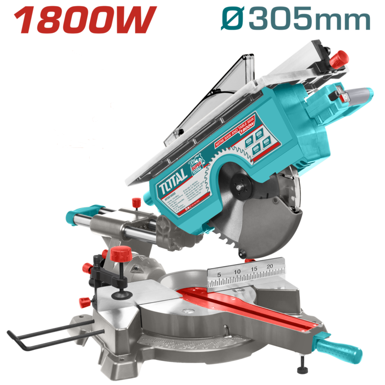 TOTAL 1800W Mitre Saw & Table Saw 305mm – 2-in-1 Sliding Compound Saw with TCT Blade (TMS43183051)